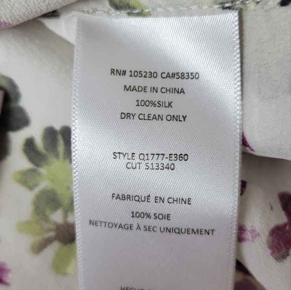 Equipment Femme Sleeveless Floral Silk Blouse S - Picture 8 of 11